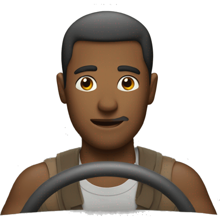 Men traveling in car emoji