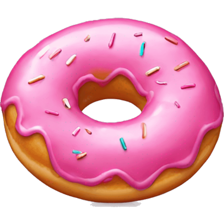 Giant pink donut emoji