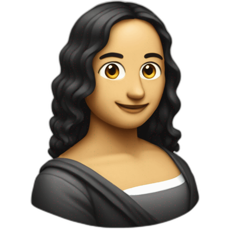 create an ios smile emoji that loos like mona lisa emoji