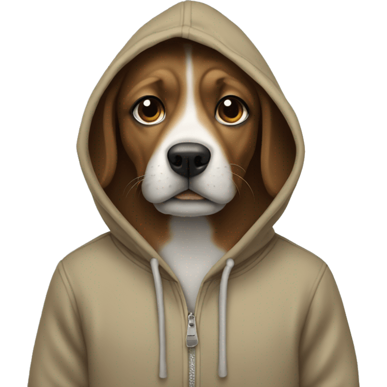 dog wearing a hoodie emoji