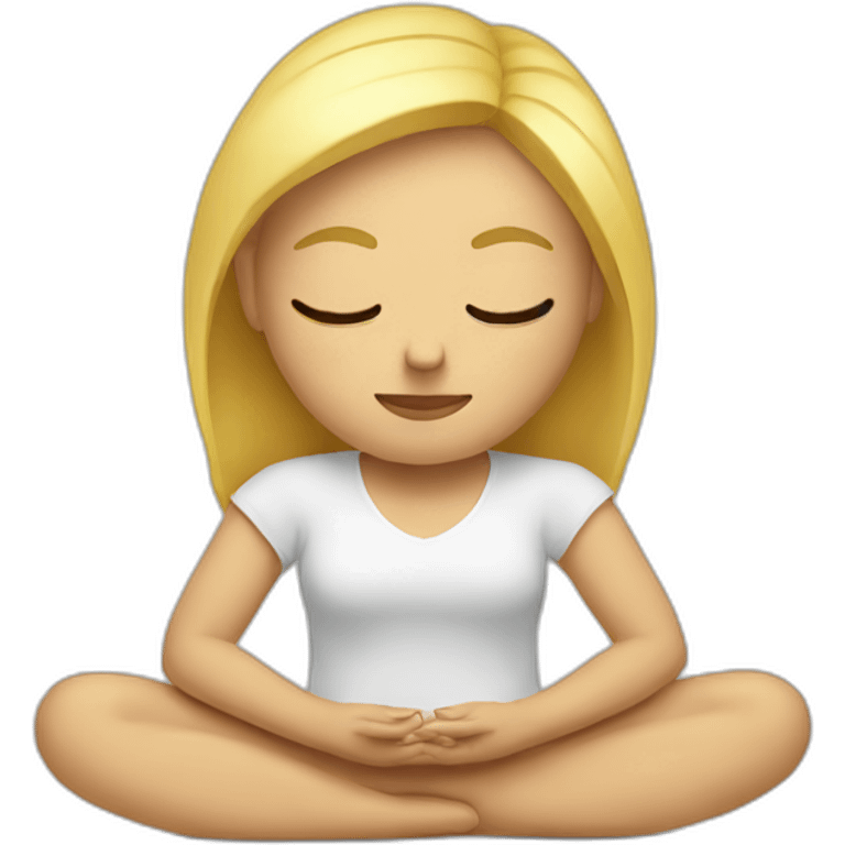 Blonde meditates  emoji