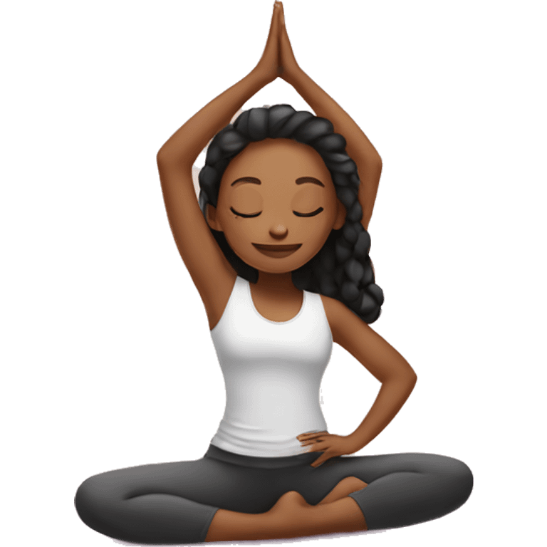 Girl in yoga emoji