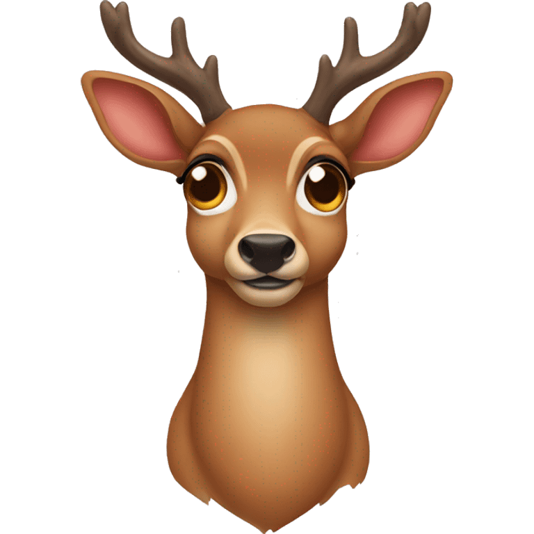 deer with eyes in the shape of heart emoji emoji