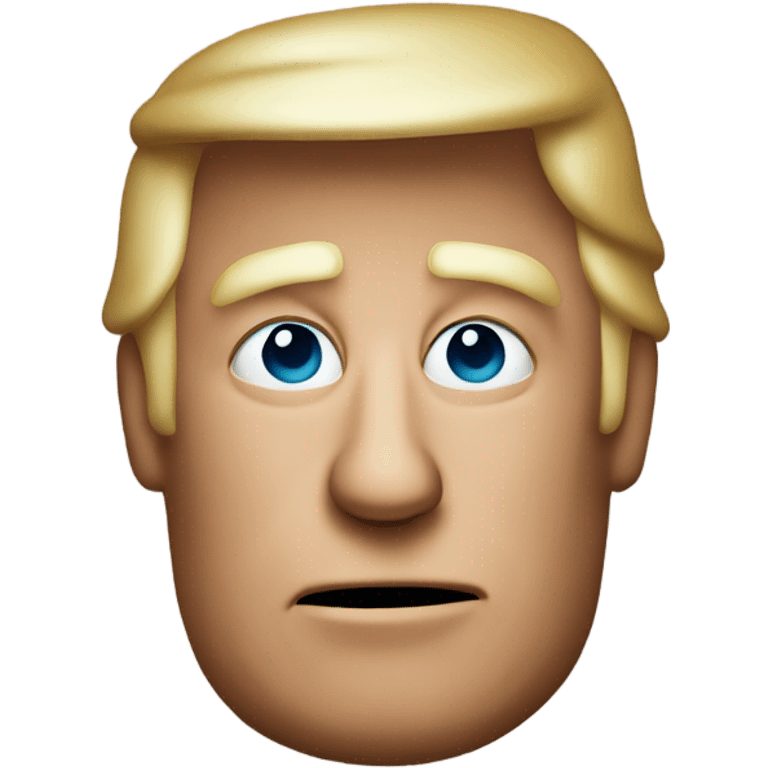 Trump with a long nose emoji