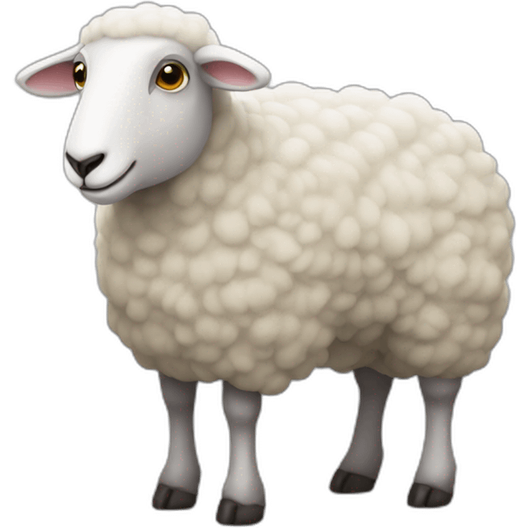 Sheep with brace on emoji