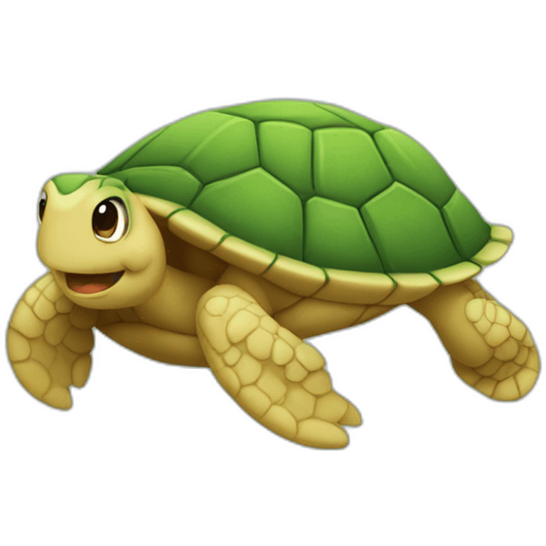 Tortue qui saute de joie emoji