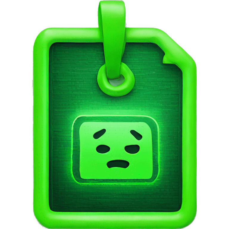 neon green price label emoji