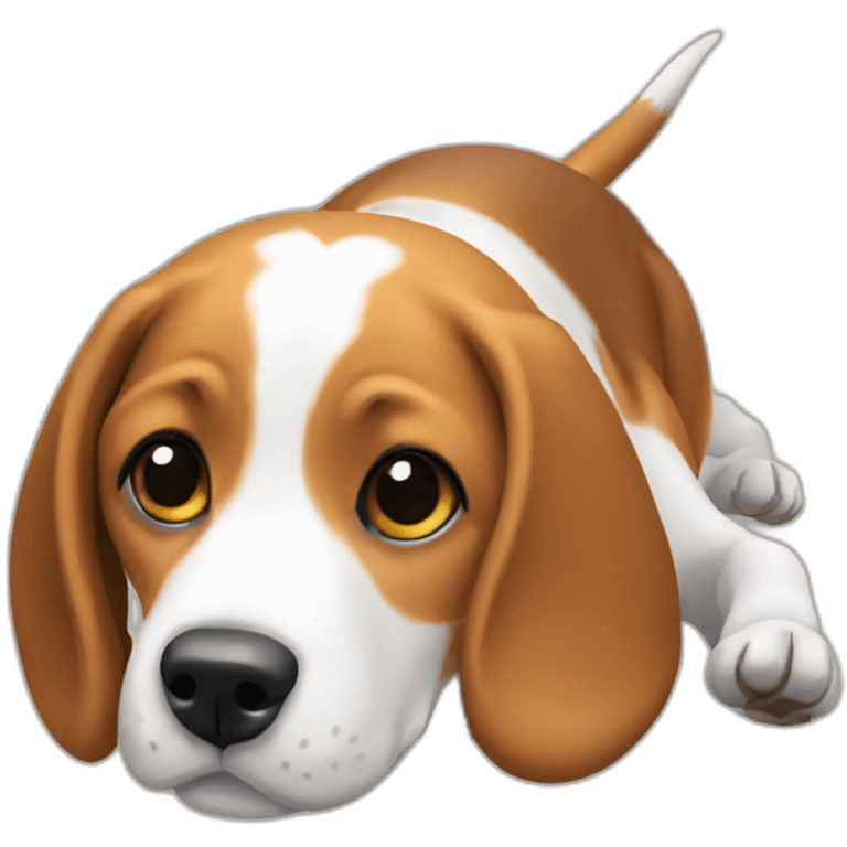 beagle rolling emoji