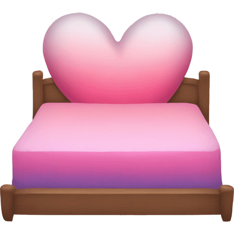 Pink ombre heart shaped bed  emoji