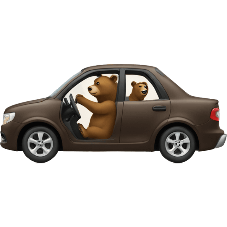 Bear driving  emoji