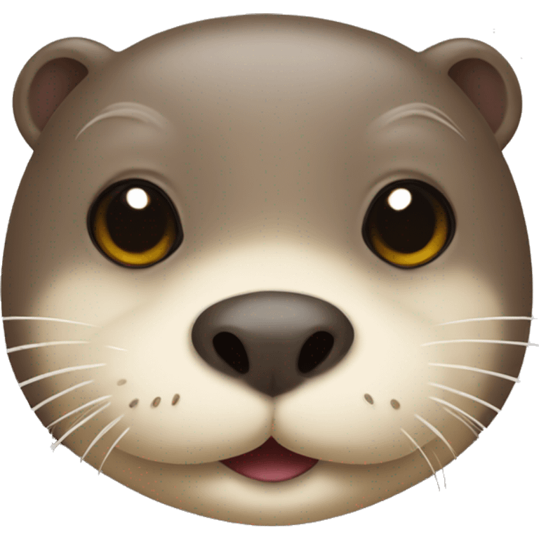 Otter with a small beige heart emoji