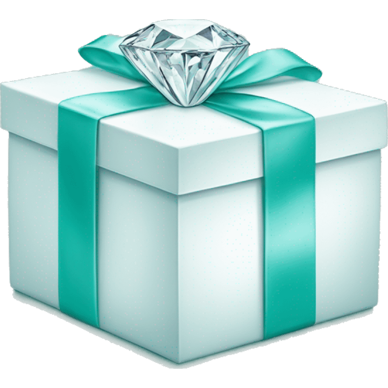 Tiffany & Co. box, diamond ring emoji