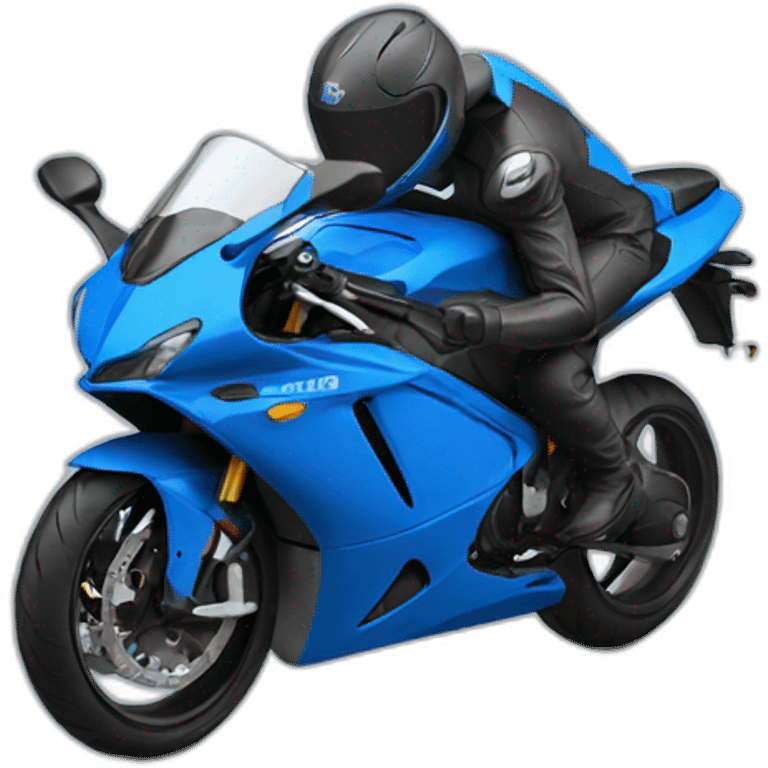 icon motorbike blue sport emoji