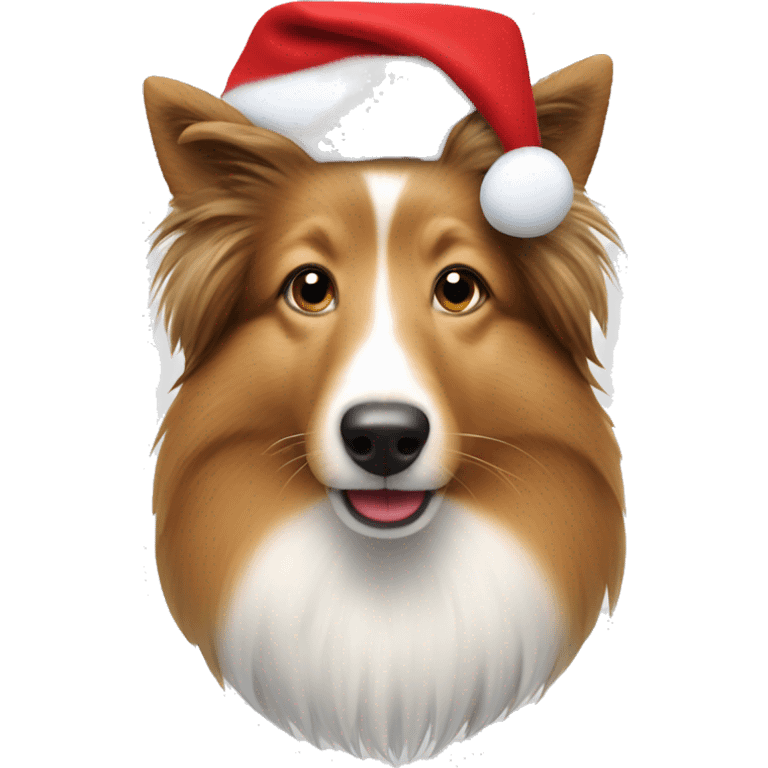 shetland sheepdog christmas emoji