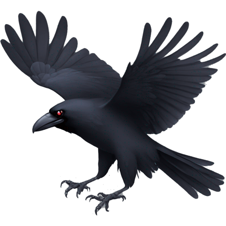 Bushcraft Raven flying emoji