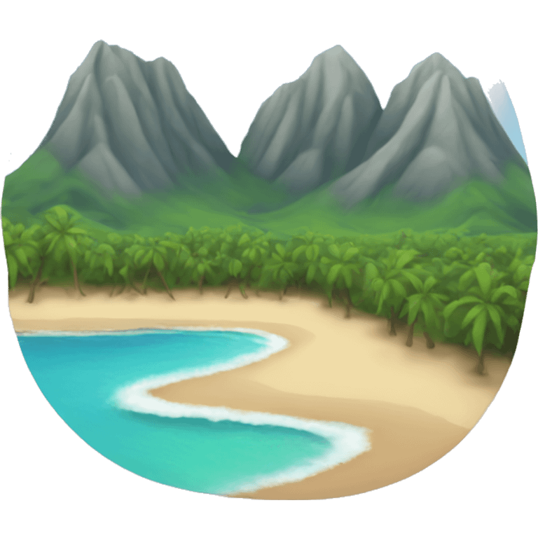 Beach and Mountain  emoji