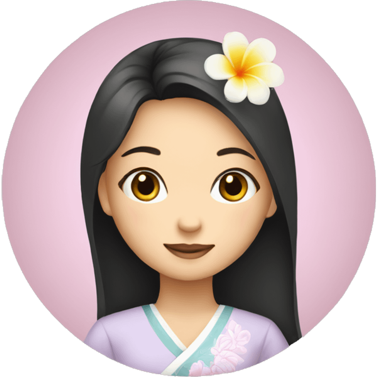 A girl in ao dai emoji