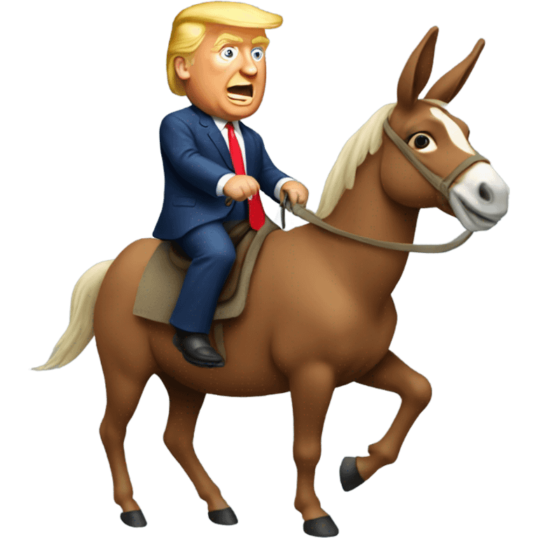 Trump on a donkey  emoji