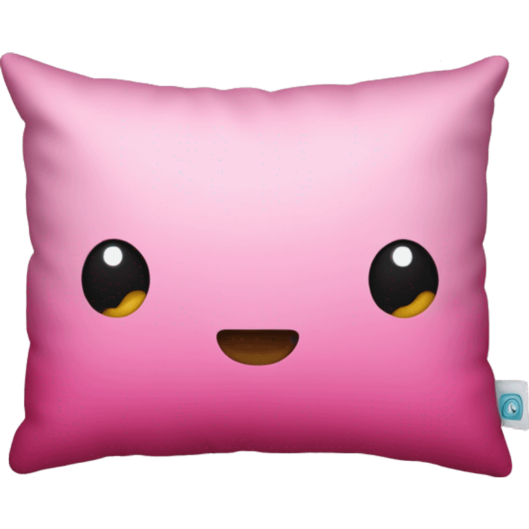 Pink Christmas pillow emoji