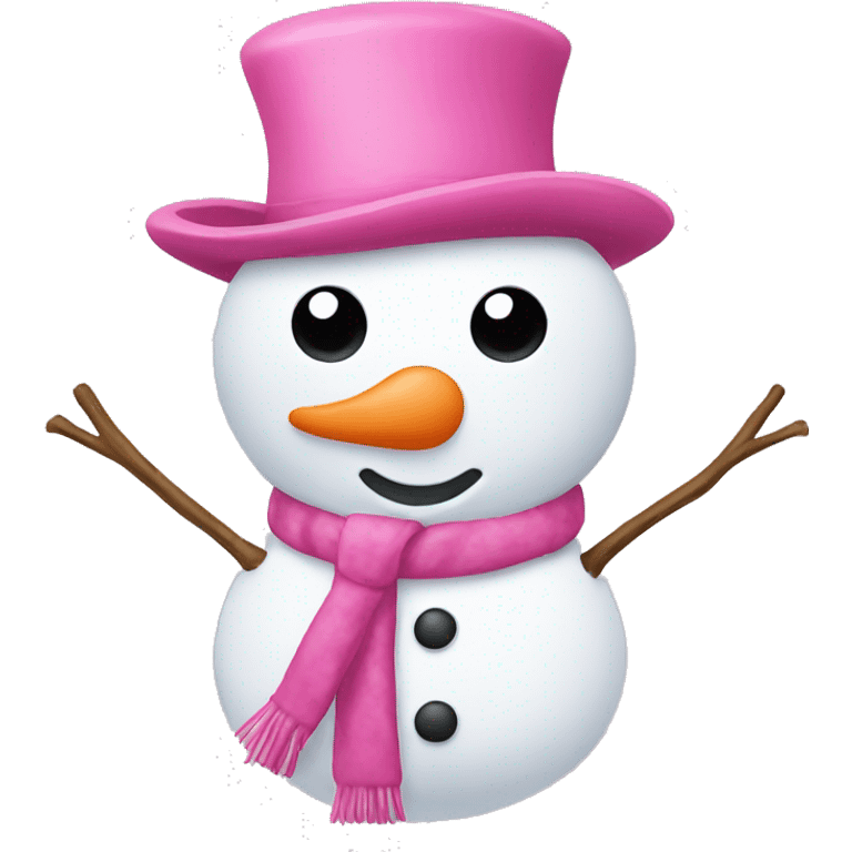 pink snowman emoji