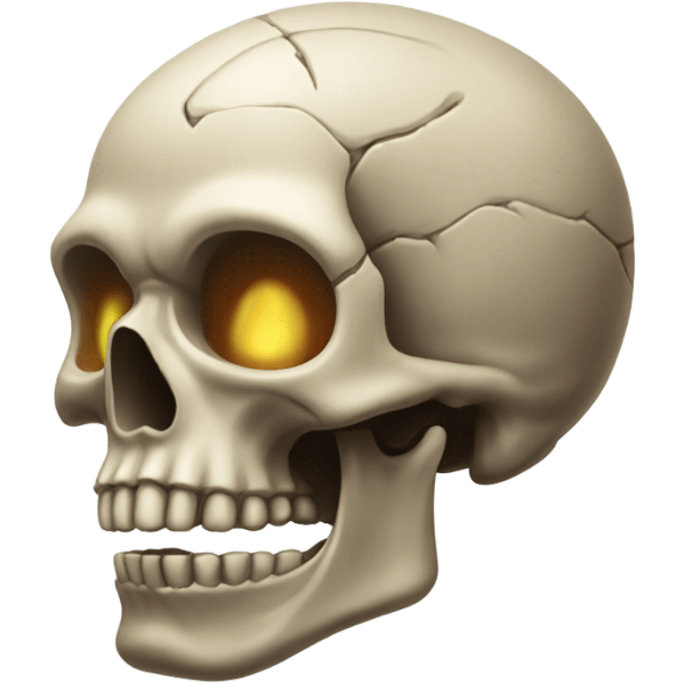 Skull emoji with its mind blown off emoji