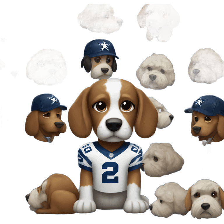 Scoop Dog in cowboys jersey emoji