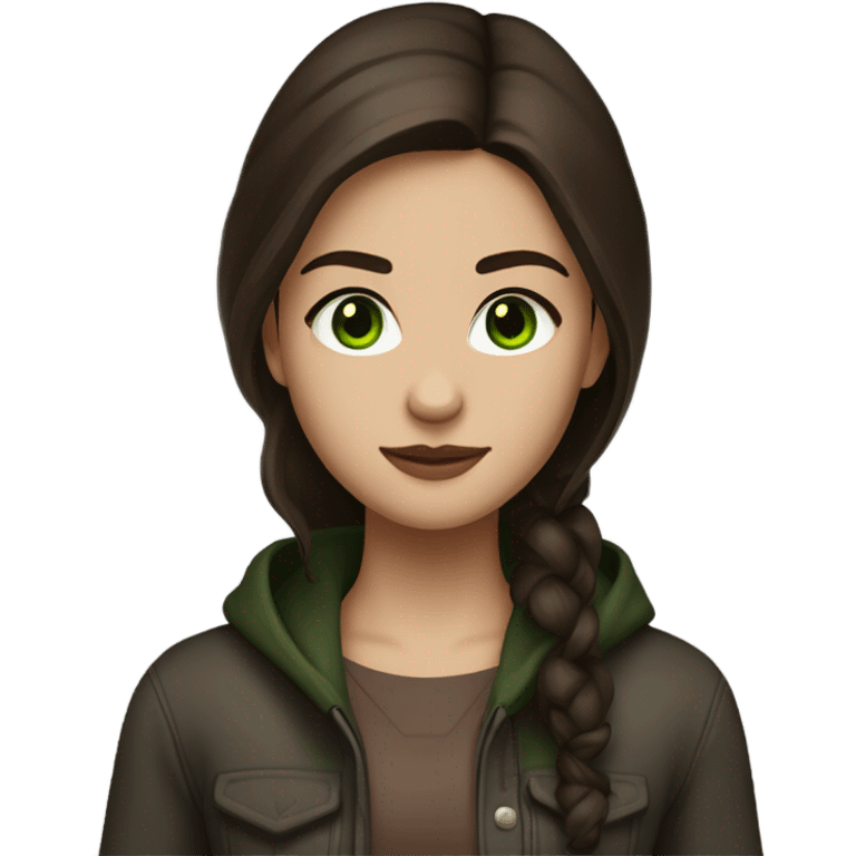 Beautiful, green eyes, brown ark hair medium, elena gilbert clothes emoji