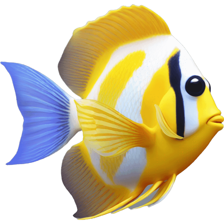 angel fish- front side, smiling,no background emoji