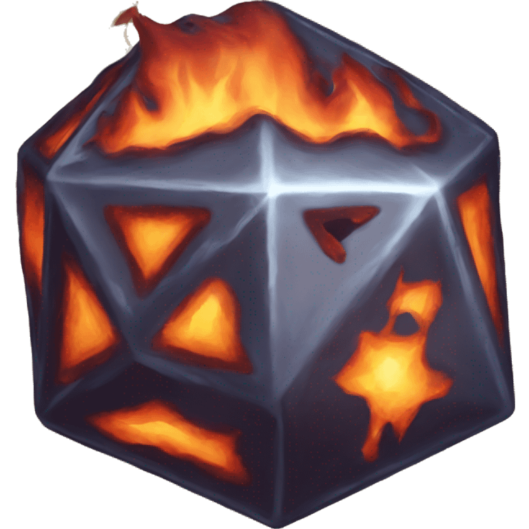 D20 aflame emoji