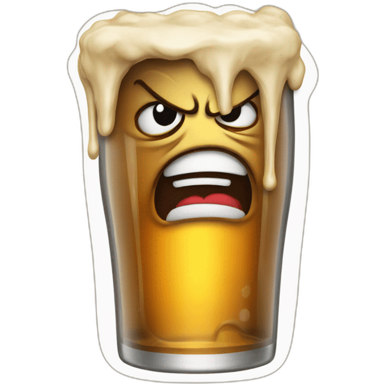 angry beer emoji