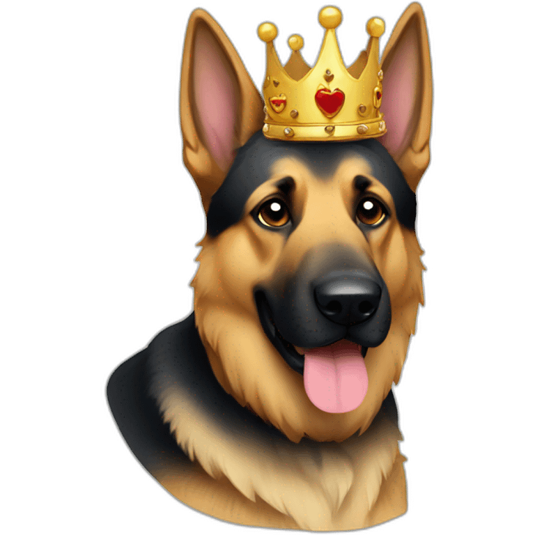 German Shepard with Crown emoji