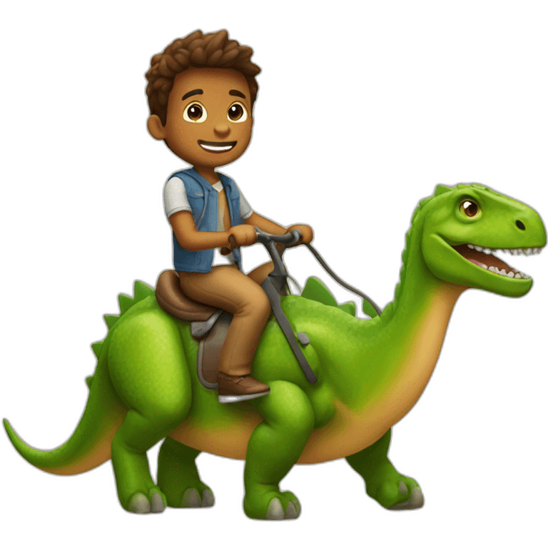 riding a dinosaur emoji