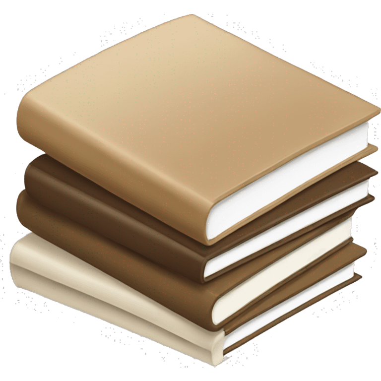 brown, white, beige stack of book emoji