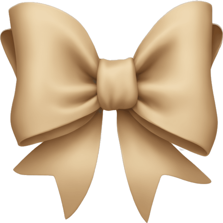 Beige coloured bow emoji