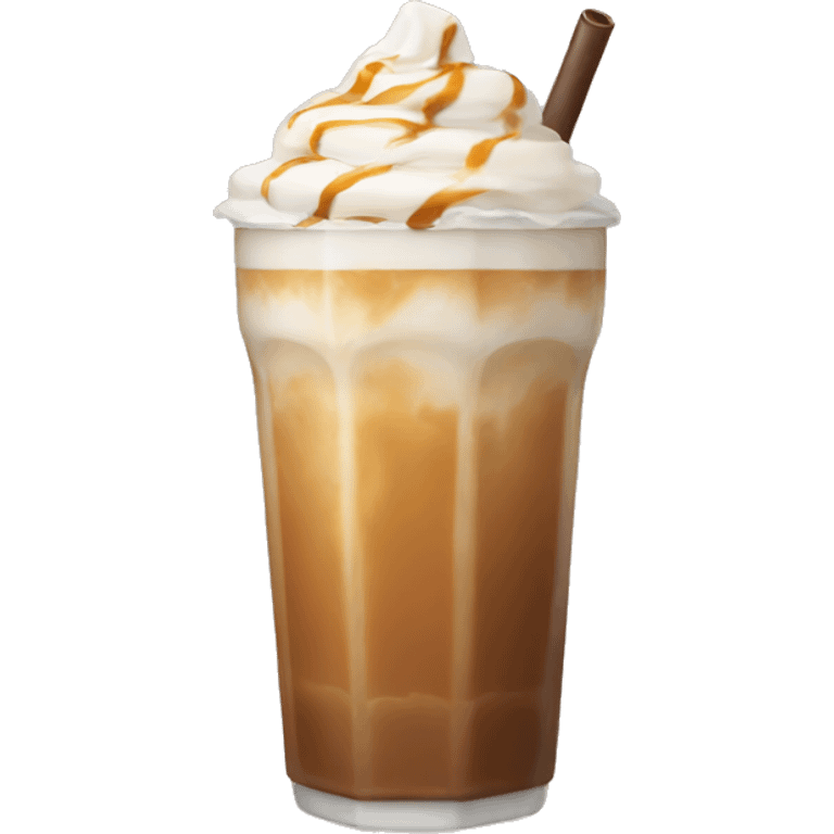 Iced caramel latte  emoji