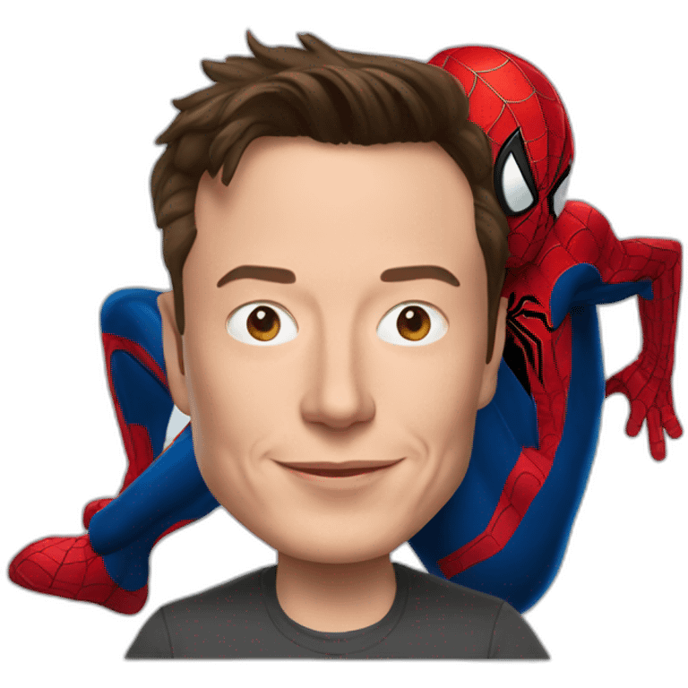 Elon musk Spiderman emoji