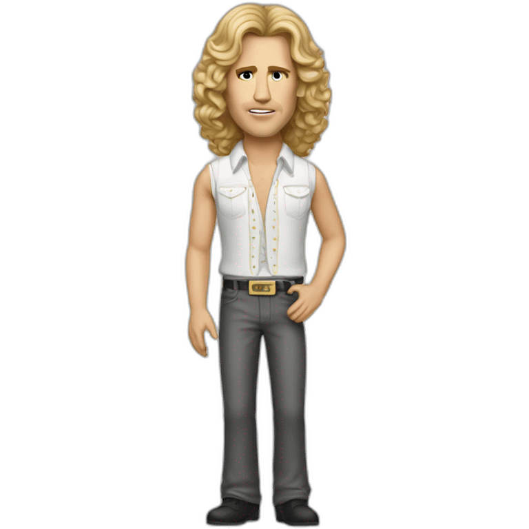 will ferrel realistic, with long blonde straight hair, disco clothes emoji