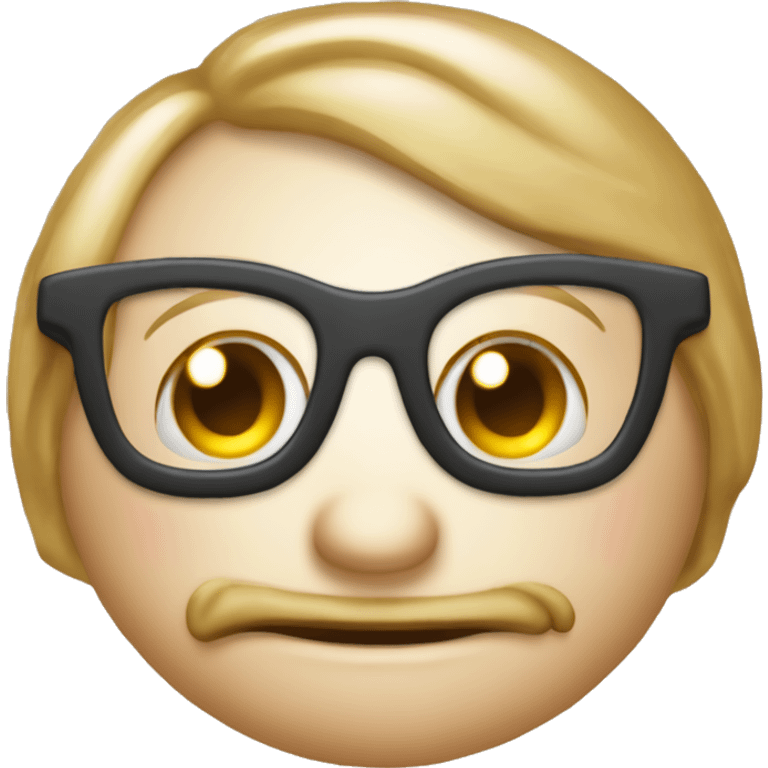 Ein lustiges Emoji mit Brille und einem Buch emoji