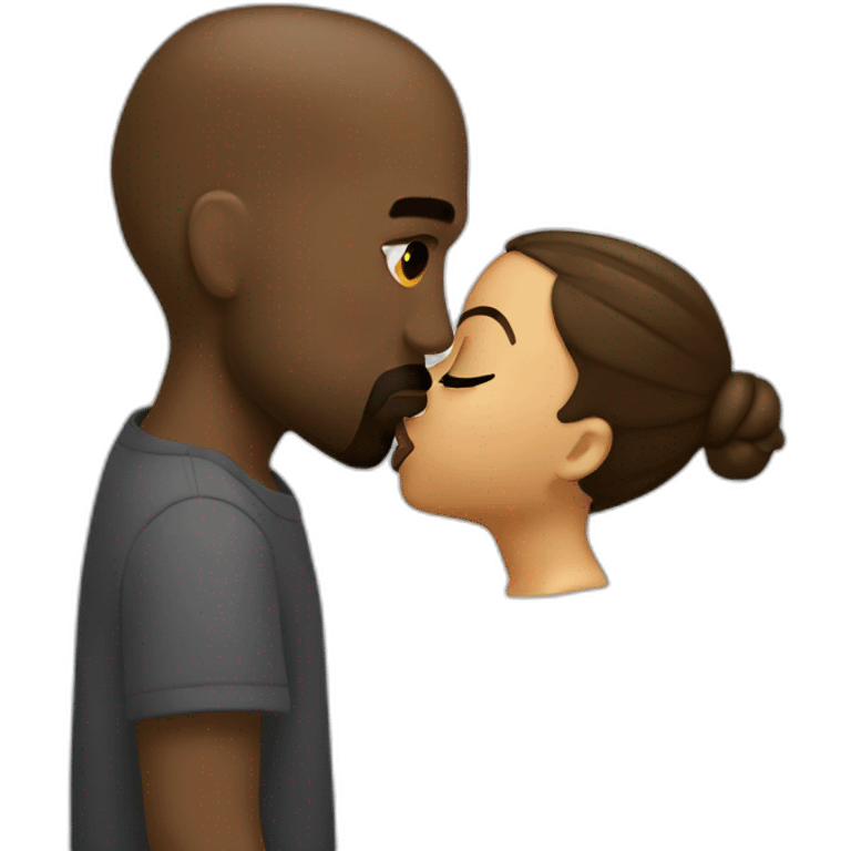 kanye west kissing lula emoji