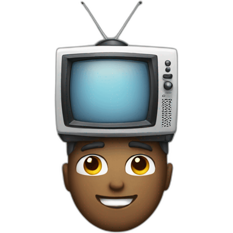 Guy with TV head emoji