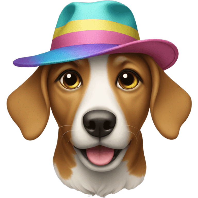 Dog wearing a hat emoji