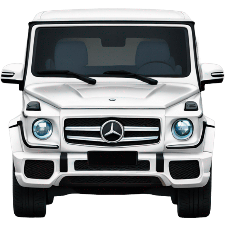 White Mercedes gwagon front emoji