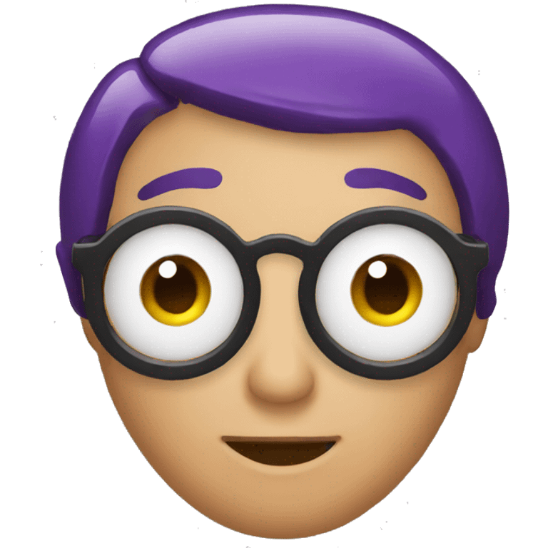 man holding eggplant and closing one eye emoji