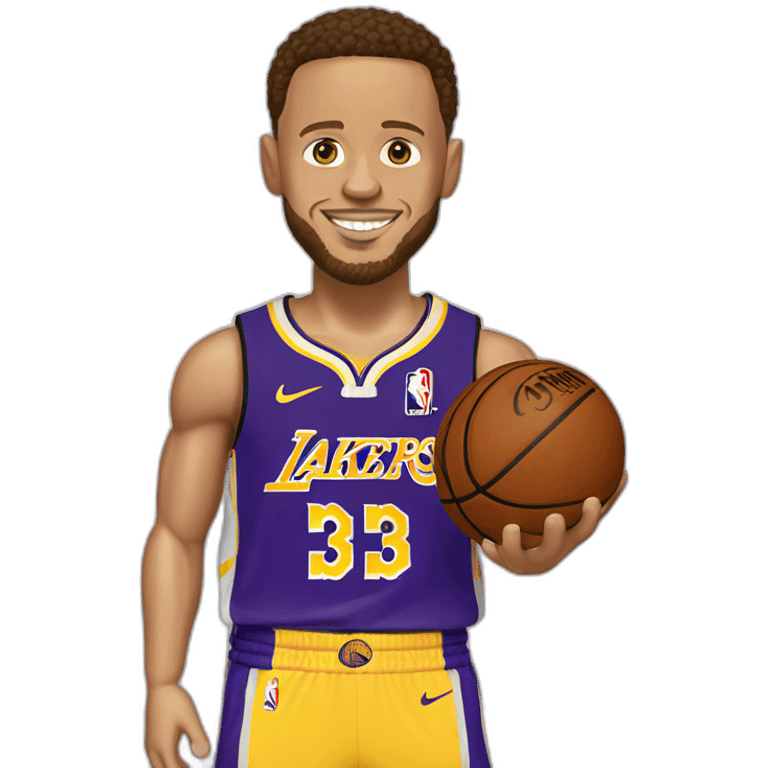 steph curry in lakers jersey emoji