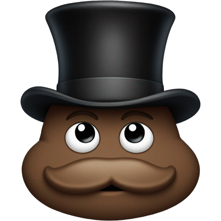 Poo with top hat emoji