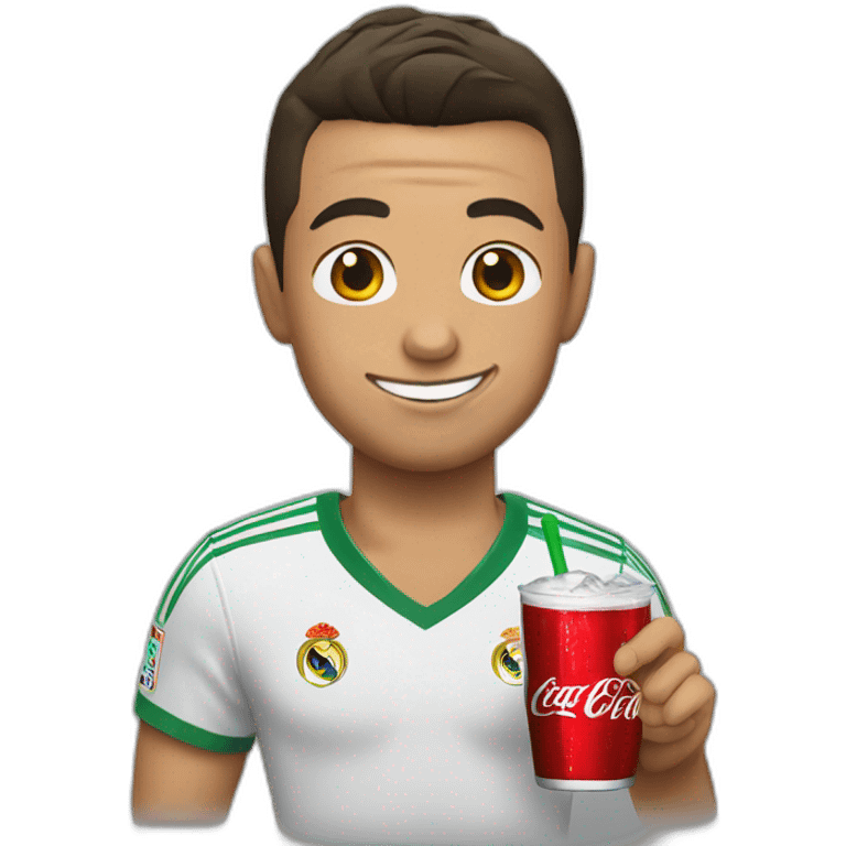 Ronaldo drink coca emoji