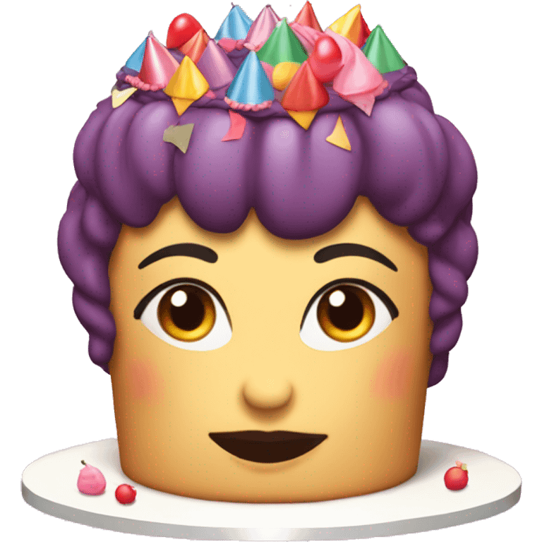 Coquette style birthday cake emoji