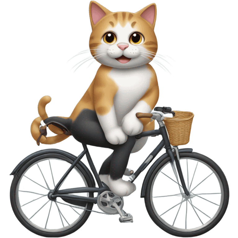 Cat riding bike emoji