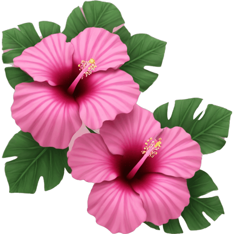 pink hibiscus emoji