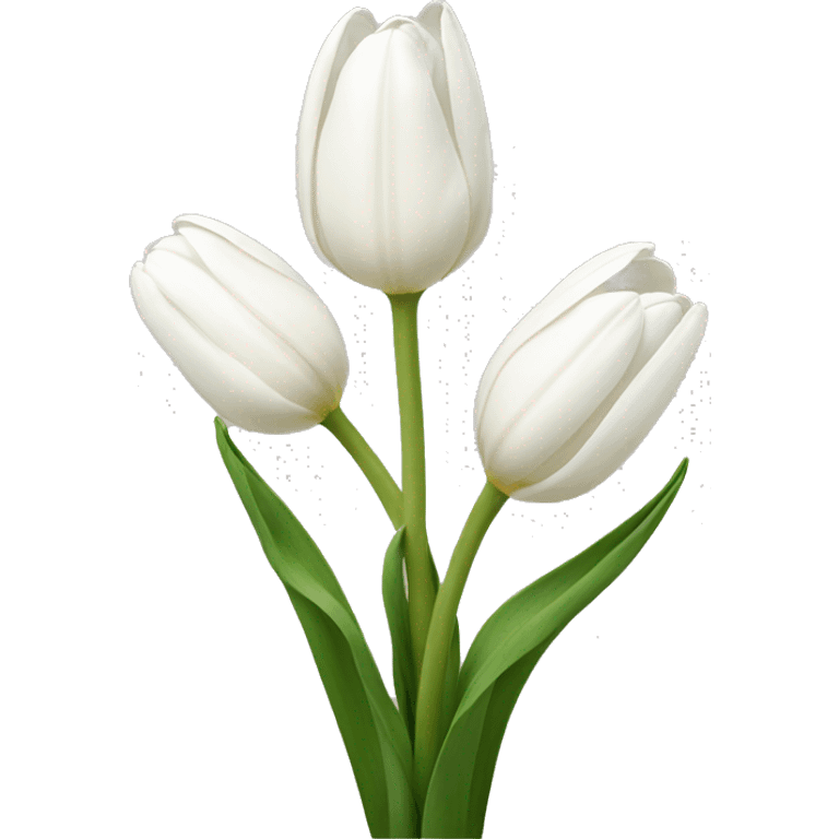 White tulips  emoji